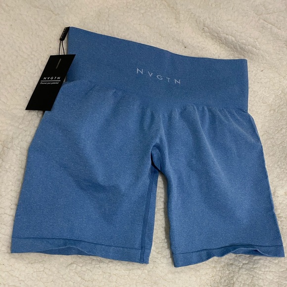 ❌SOLD❌ NVGTN pro shorts - Sky Blue - Picture 1 of 2